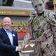 Bob Chapek (left) and Groot (right)